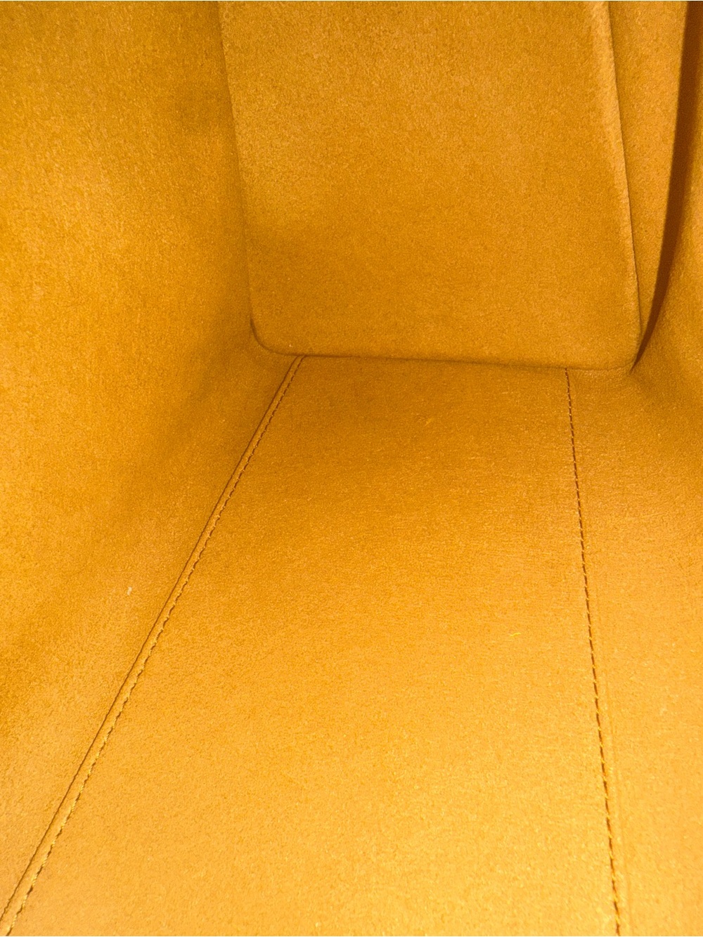 MCM Mustard Yellow Suede Interior with Embossed Leather Patch - Picture 1 of 16